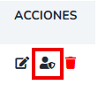 Acción Asignar instancia en la columna de acciones