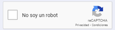Componente reCAPTCHA No soy un robot en un formulario web